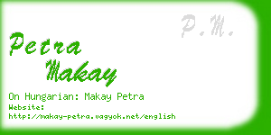 petra makay business card